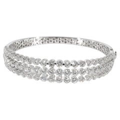 Roberto Coin 3 Row Diamond Bangle 18k White Gold 7.40ctw