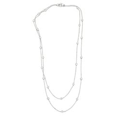 Roberto Coin 36-Zoll Diamant-Station Halskette 18K Weißgold  2.00 Karat