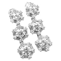 Roberto Coin 3ct Diamond Drop White Gold Earrings