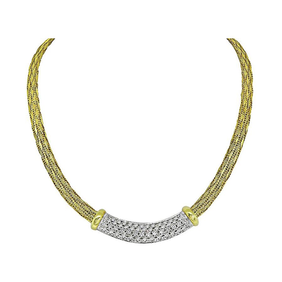 Roberto Coin 4.00ct Diamond 18k Gold Necklace