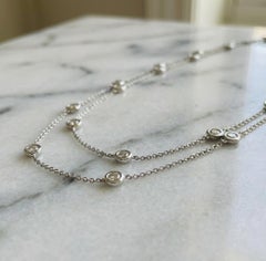 Roberto Coin 5 Carat 18K White Gold Diamond Necklace