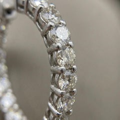 Roberto Coin 6 Carat Diamond Hoop Earrings in 18k White Gold