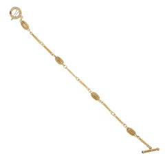 Roberto Coin .6 Carat Sapphire Ruby Yellow Gold Toggle Bracelet