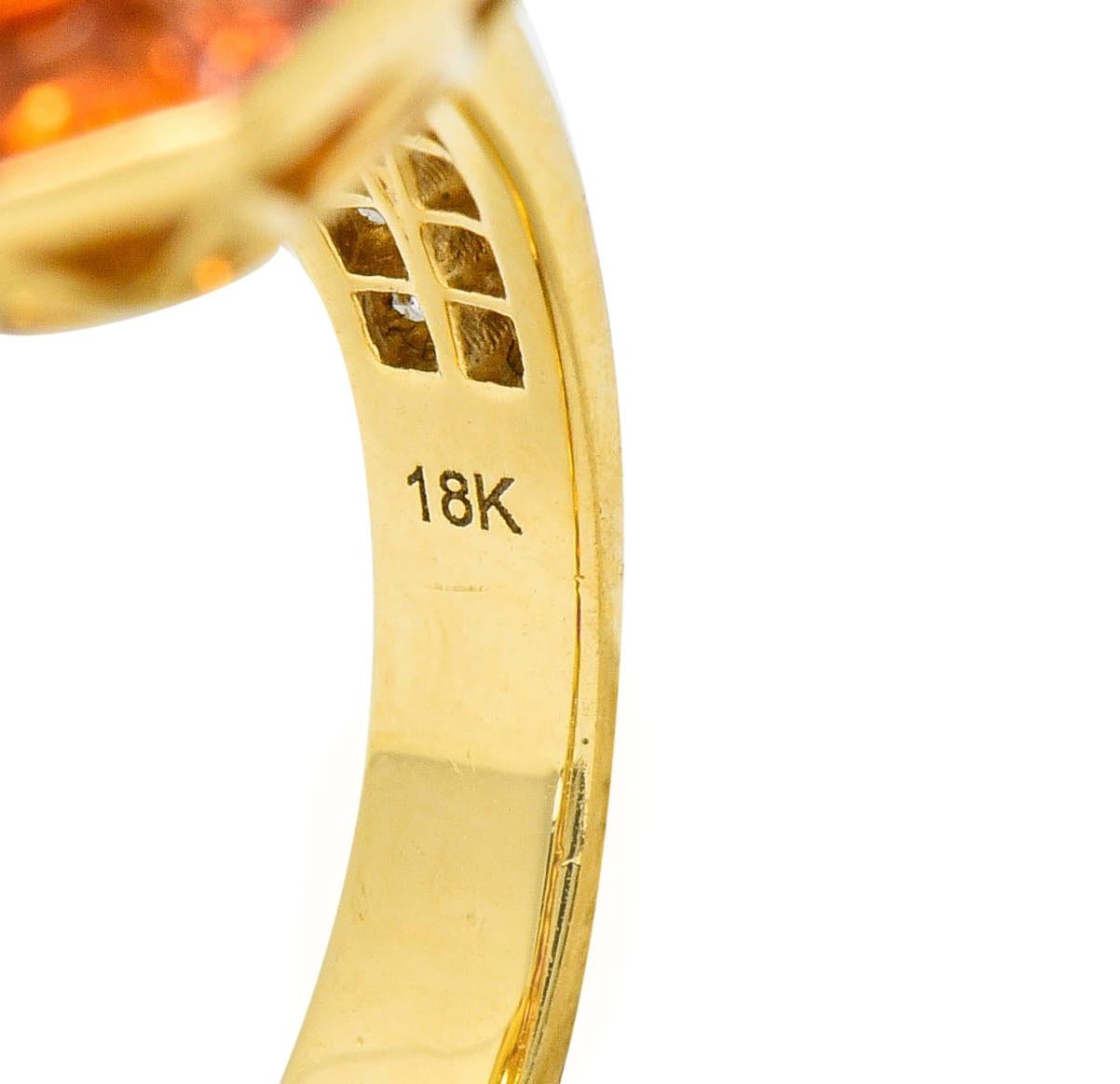 Roberto Coin Cocktail-Ring, 6,80 Karat Citrin Saphir Diamant 18 Karat Gold 3
