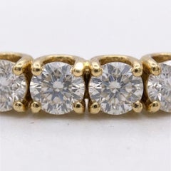 Roberto Coin 8 Carat Diamond 18k Yellow Gold Eternity Bangle Bracelet