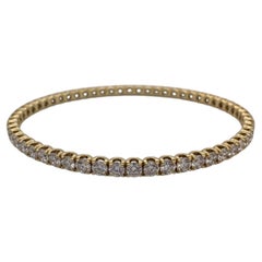 Roberto Coin 8 Carat Diamond 18k Yellow Gold Eternity Bangle Bracelet