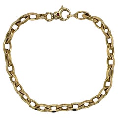 Roberto Coin Almond Gliederkette Armband 18 Karat Gelbgold Modern