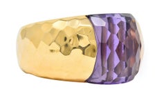 Roberto Coin Amethyst 18 Karat Rose Gold Gemstone Band Ring