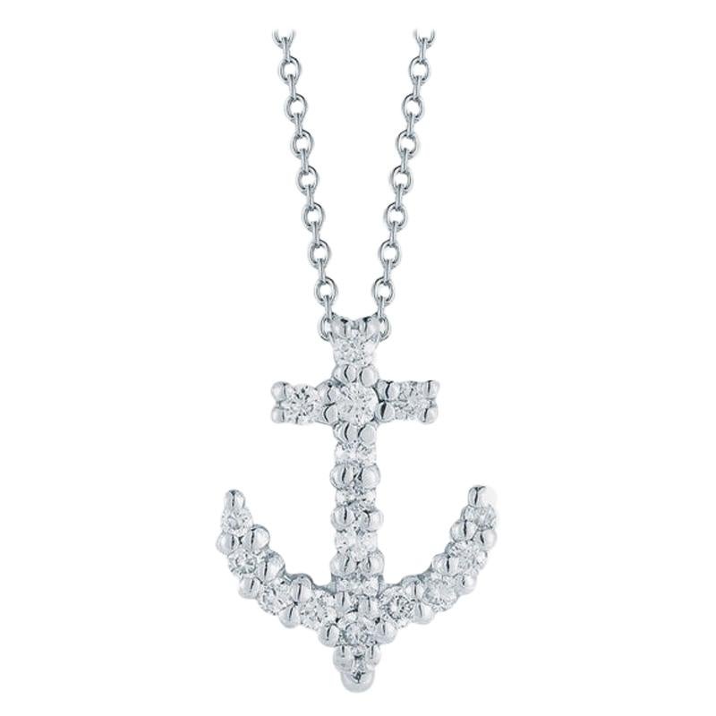 Roberto Coin Anchor Pendent with Diamonds 001629AWCHX0 For Sale