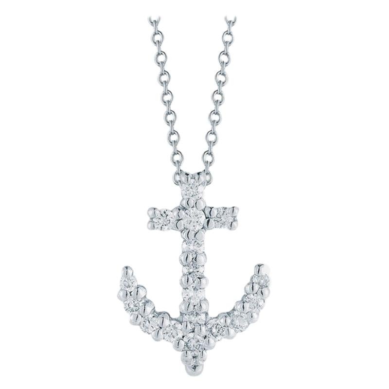 Roberto Coin Anchor Pendent with Diamonds 001629AWCHX0