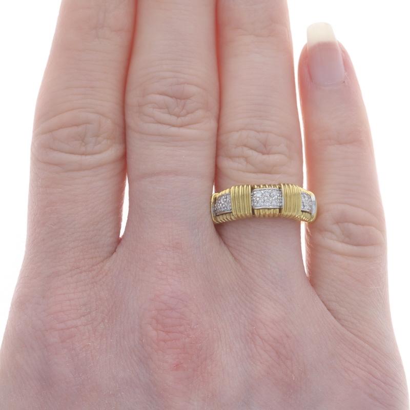 Roberto Coin Apassionata Diamantband - Gelbgold 18k runder .14ctw Ring (Rundschliff) im Angebot