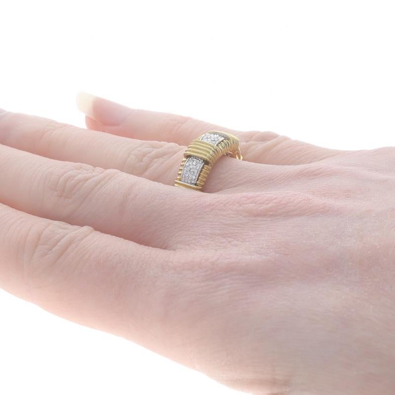 Roberto Coin Apassionata Diamantband - Gelbgold 18k runder .14ctw Ring im Zustand „Hervorragend“ in Greensboro, NC