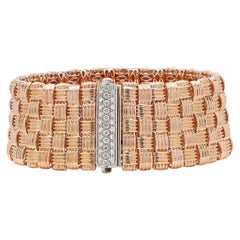 Roberto Coin Appasionata Armband aus 5-reihigem Roségold und Diamanten