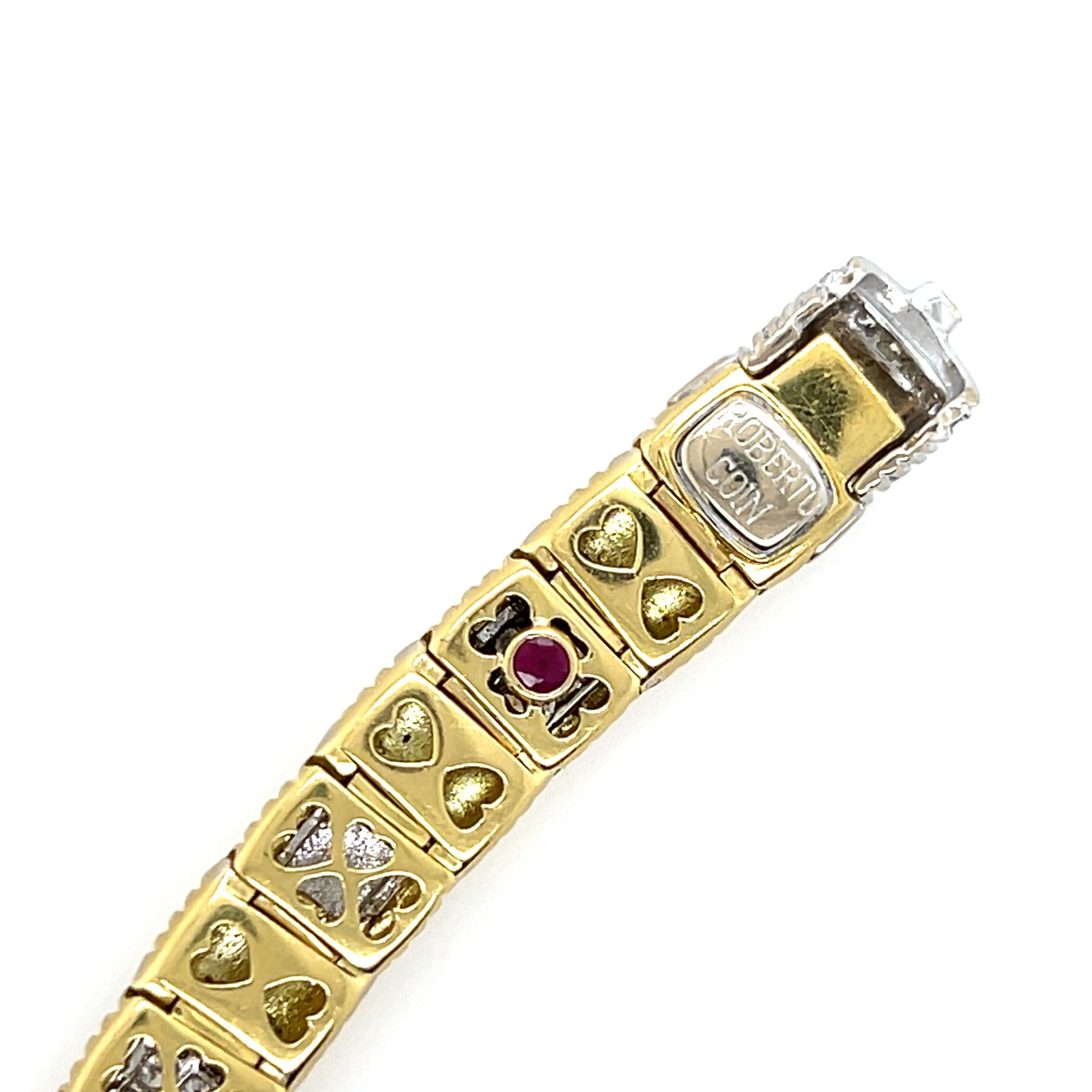 Roberto Coin Appassionata 1.43tcw Diamond and 18k Two Tone Gold Link Bracelet 5