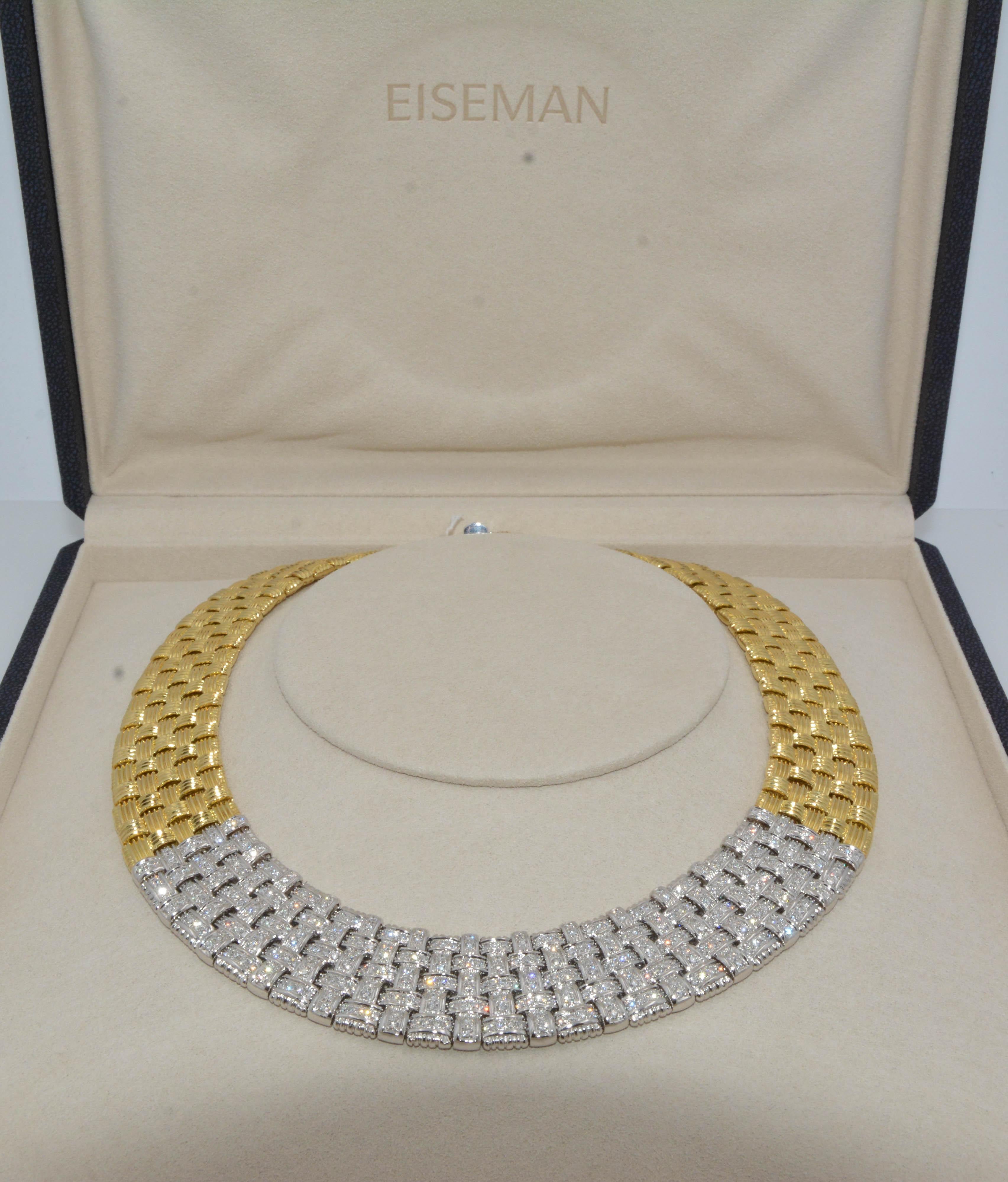 Modern Roberto Coin, ‘Appassionata’ 18 Karat Yellow/White Gold with Diamonds Necklace