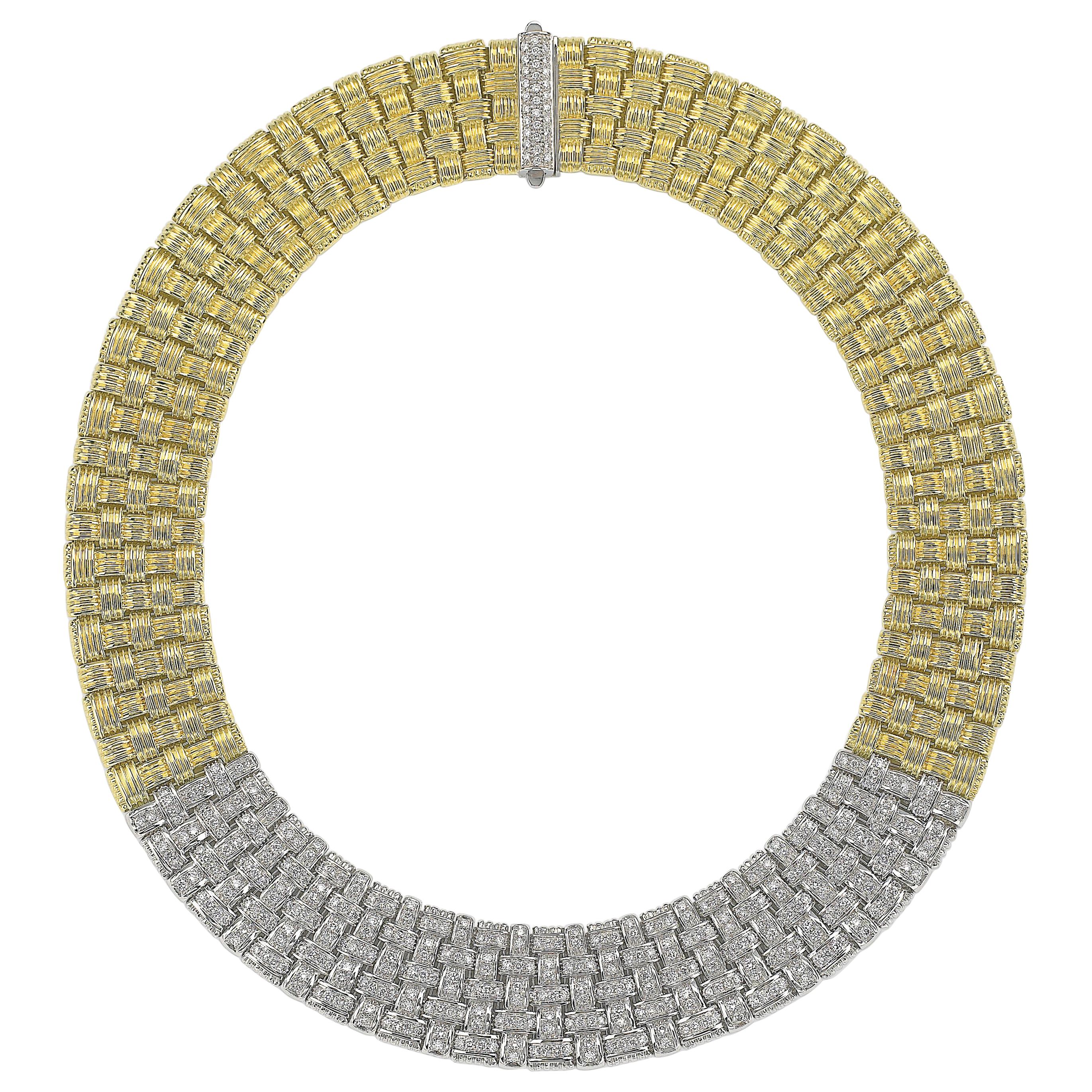 Roberto Coin, ‘Appassionata’ 18 Karat Yellow/White Gold with Diamonds Necklace