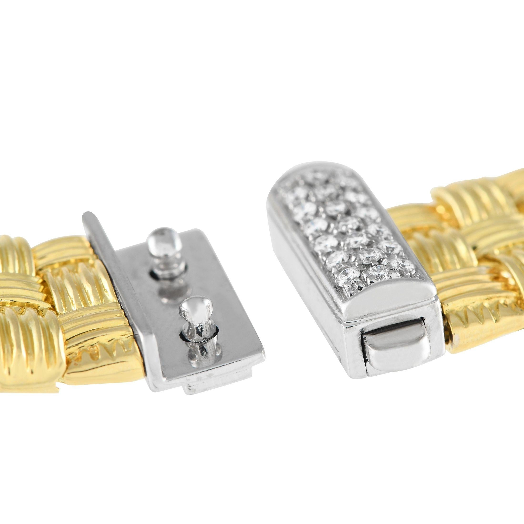 Roberto Coin Appassionata Halskette aus 18 Karat Gelbgold mit 0,25 Karat Diamanten (Rundschliff)