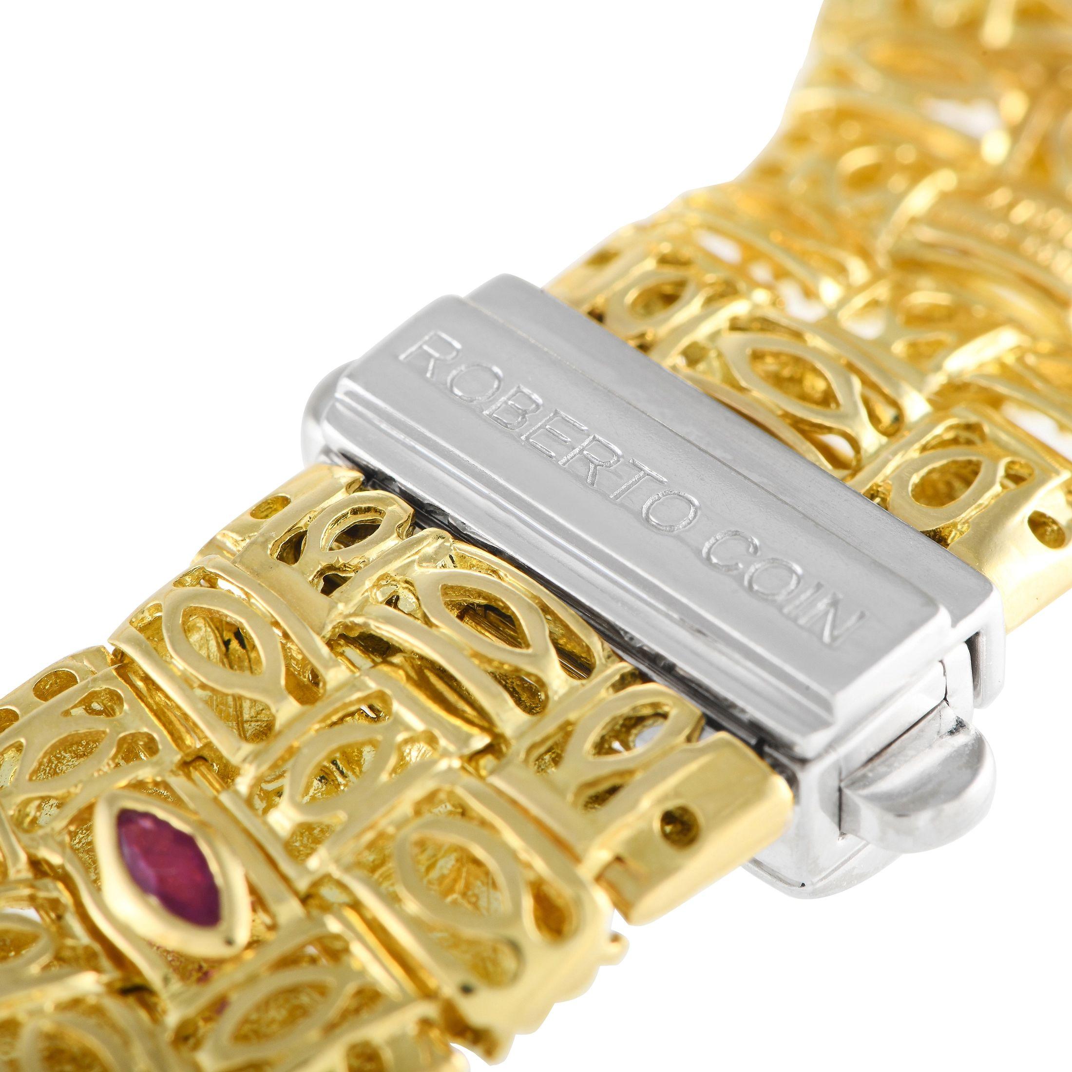Roberto Coin Appassionata Halskette aus 18 Karat Gelbgold mit 0,25 Karat Diamanten im Zustand „Hervorragend“ in Southampton, PA
