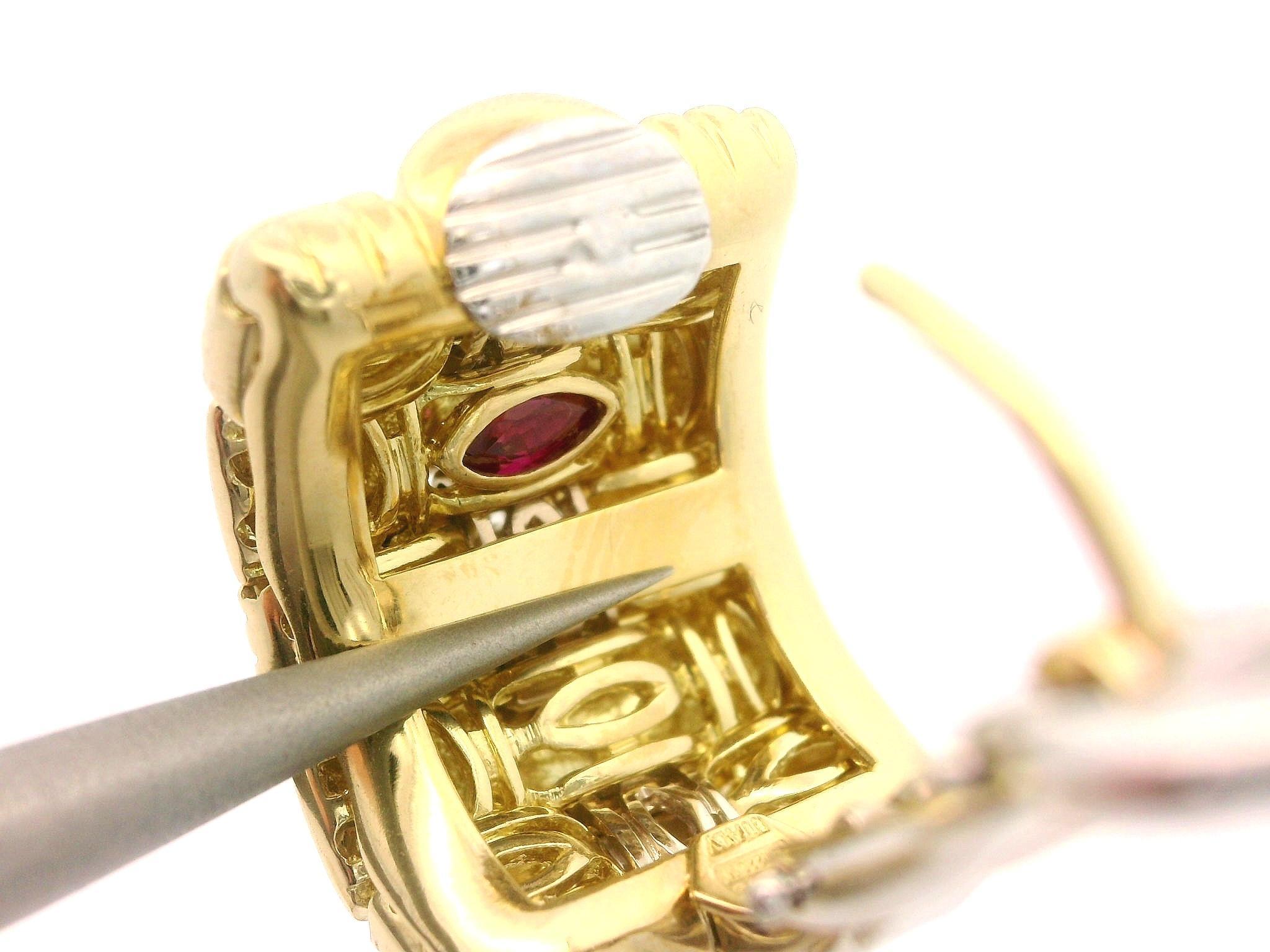 Pendientes Roberto Coin Appassionata Oro Amarillo 18k Tejido de Diamantes en venta 1