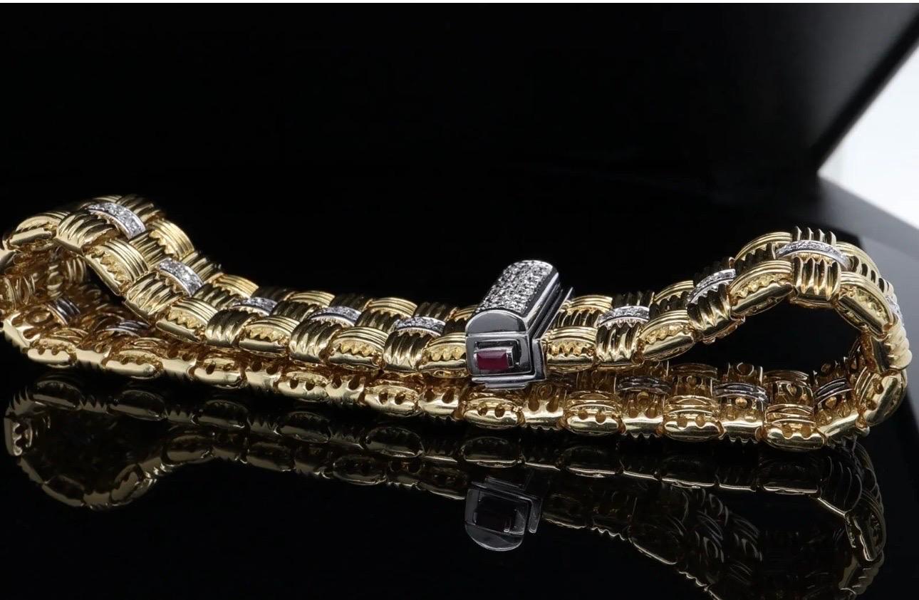 ROBERTO COIN APPASSIONATA Collana con cesto intrecciato a 3 file, bracciale, orecchino e suite di bracciali in vendita 1