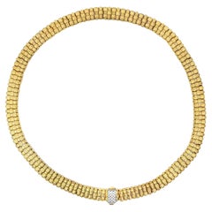 Roberto Coin Collana Appassionata Basket Weave in oro giallo 18 carati e diamanti