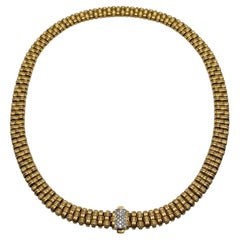Roberto Coin Appassionata Collection Diamond 18k Yellow Gold Collar Necklace