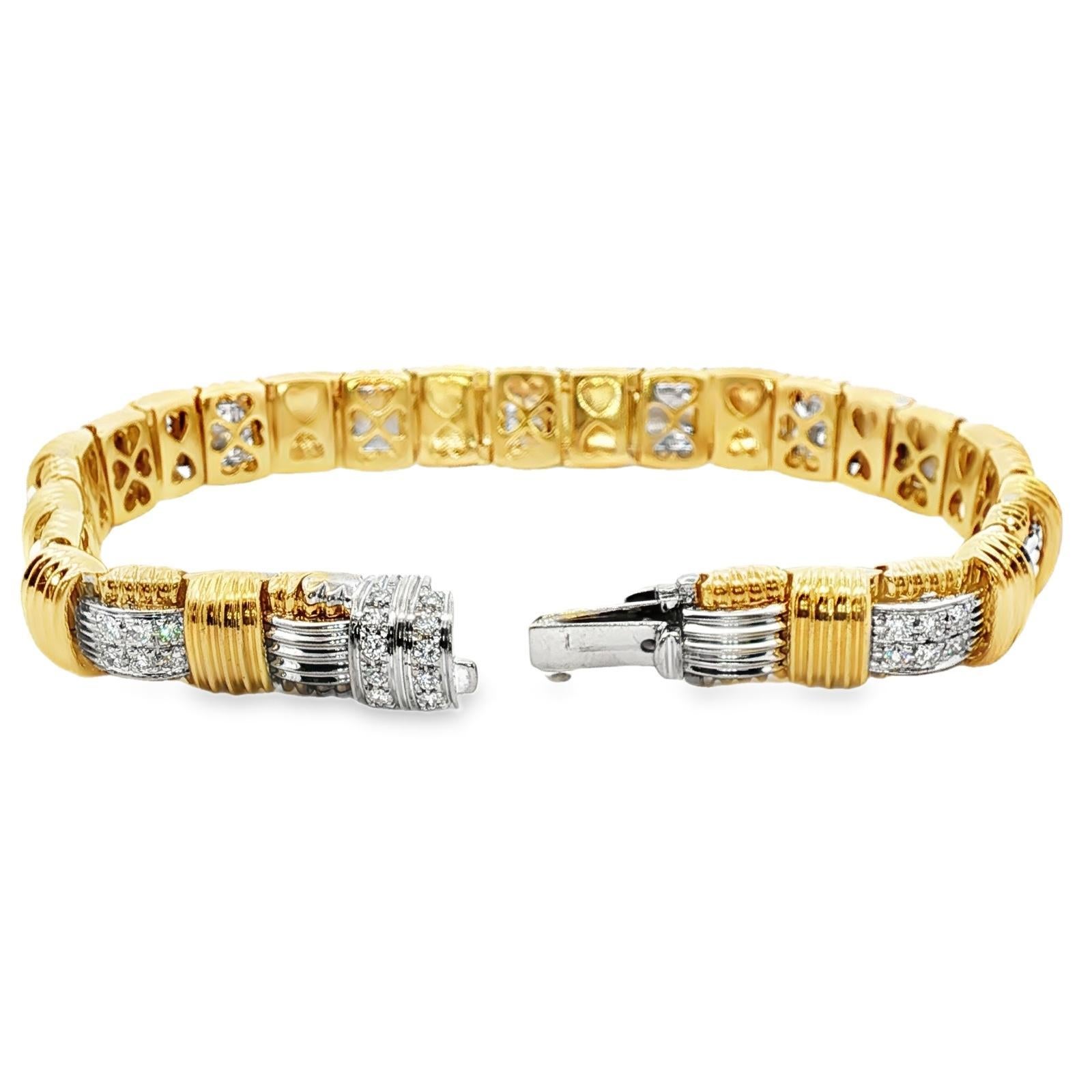Roberto Coin Pulsera Appassionata Diamante Oro 18 Kilates Dos Tonos Link en venta 3