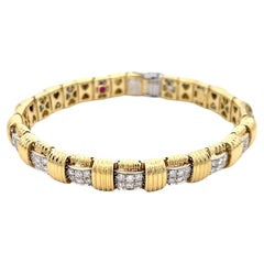 Roberto Coin Appassionata Diamond Bracelet 18K Yellow & White Gold