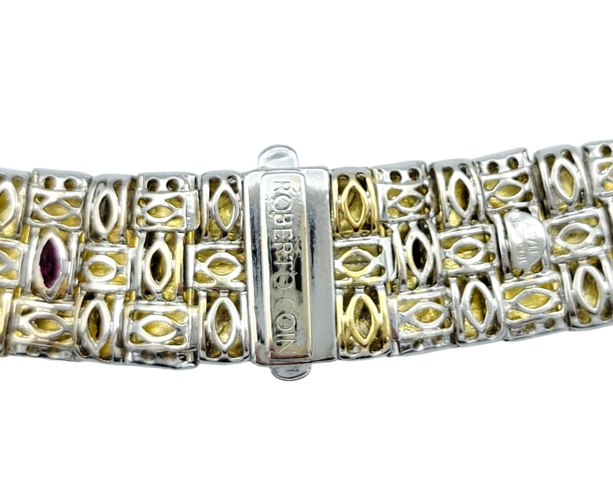 Roberto Coin Appassionata Diamond Collar Necklace Set in 18 Karat White Gold  For Sale 2