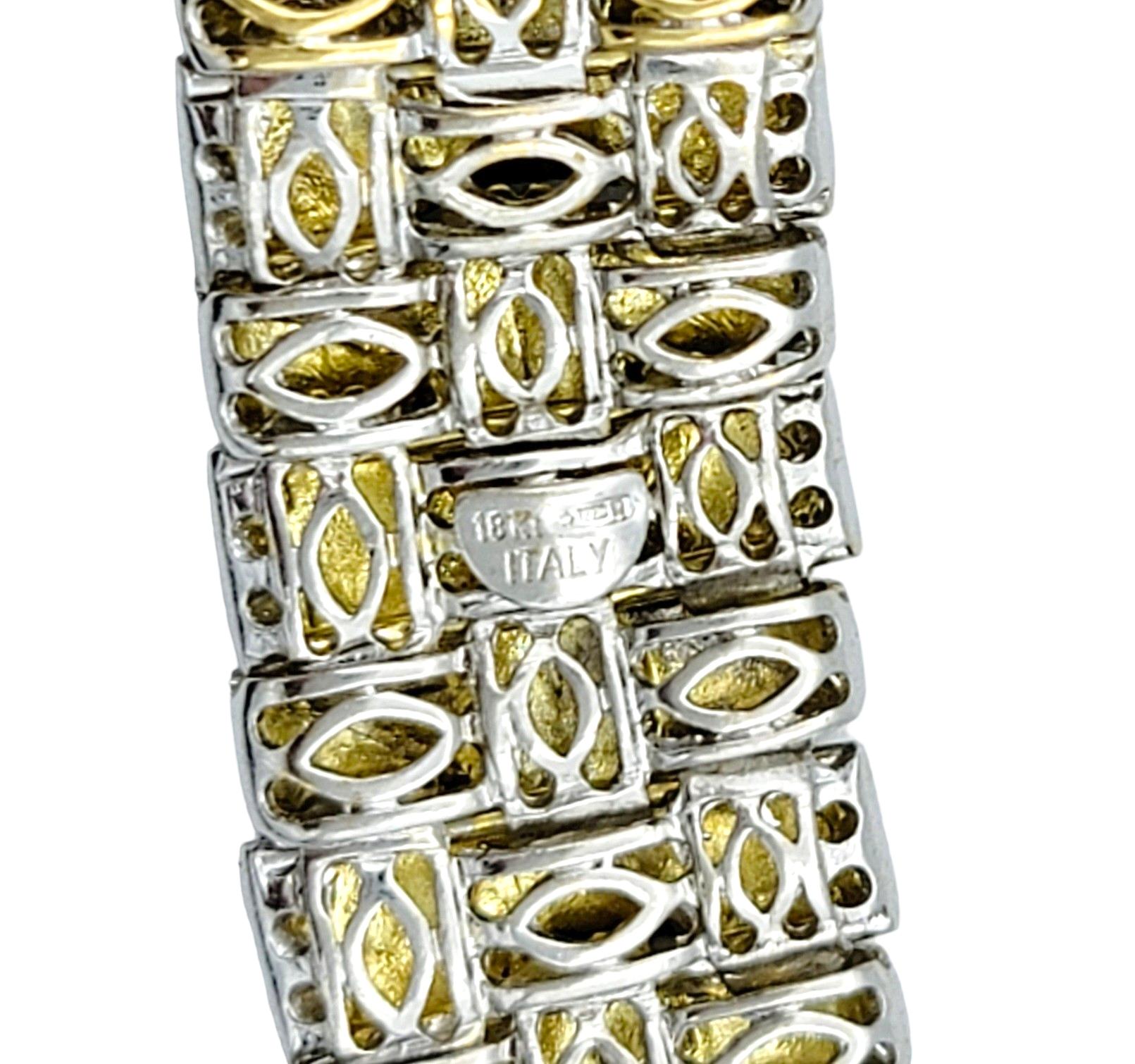 Roberto Coin Appassionata Diamond Collar Necklace Set in 18 Karat White Gold  For Sale 3