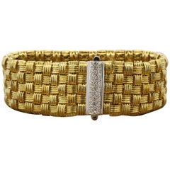 Roberto Coin Appassionata Diamond Five-Row Gold Bracelet