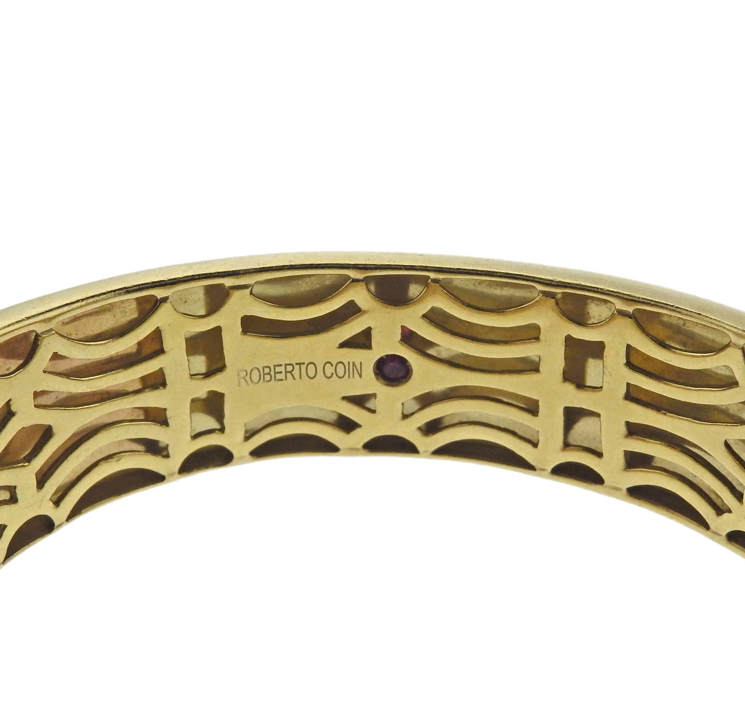 Roberto Coin Appassionata Diamond Gold Bracelet In Excellent Condition In Lambertville, NJ