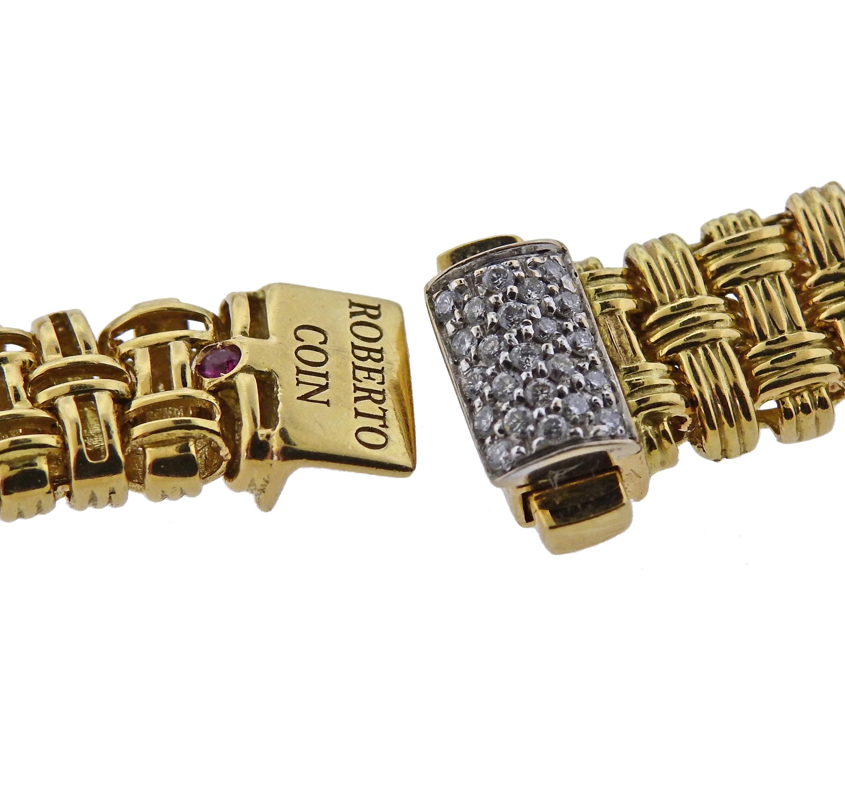 Women's or Men's Roberto Coin Appassionata Diamond Gold Necklace