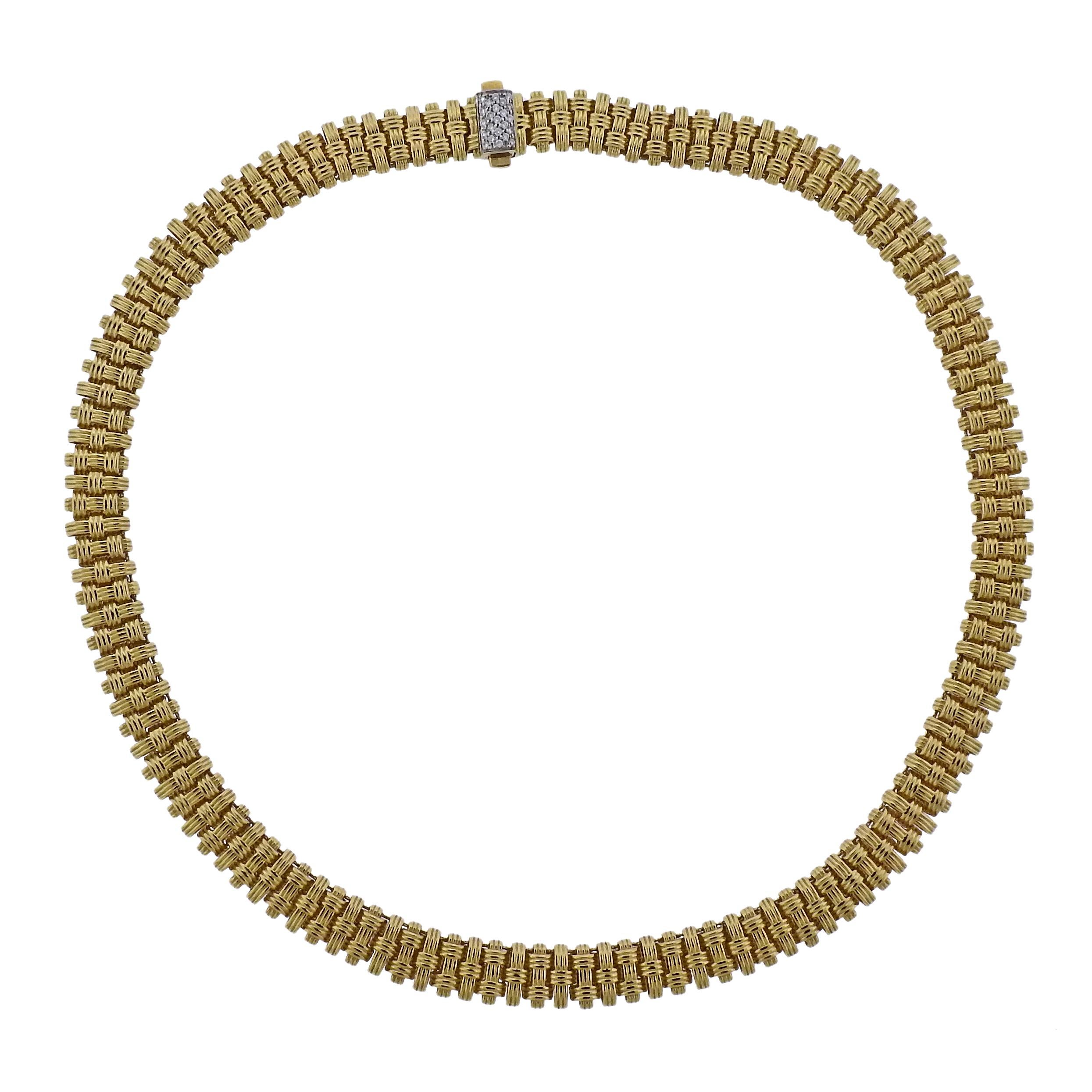 Roberto Coin Appassionata Diamond Gold Necklace