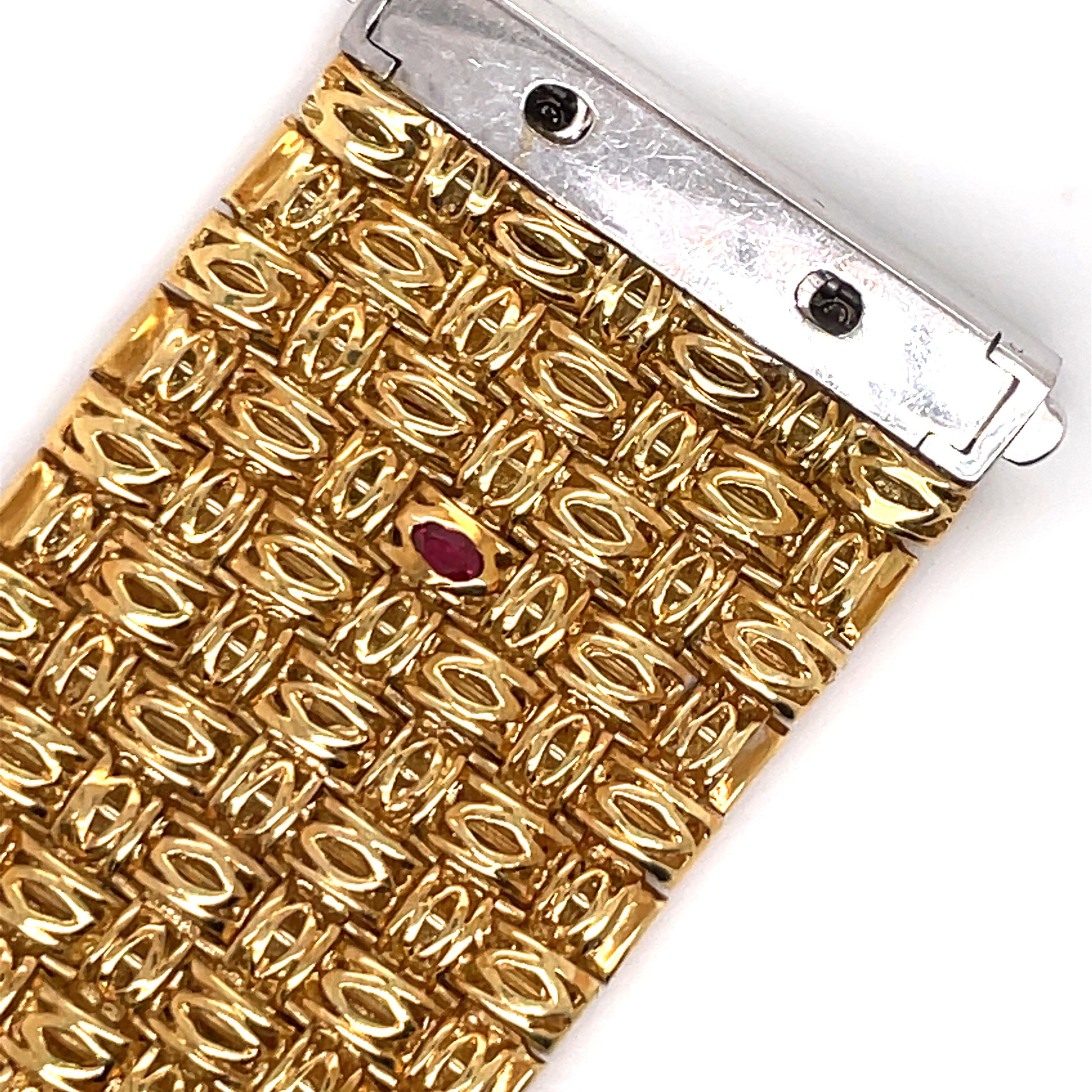 Roberto Coin Appassionata Diamond Gold Woven Bracelet 126.8 Grams 18K Gold 1