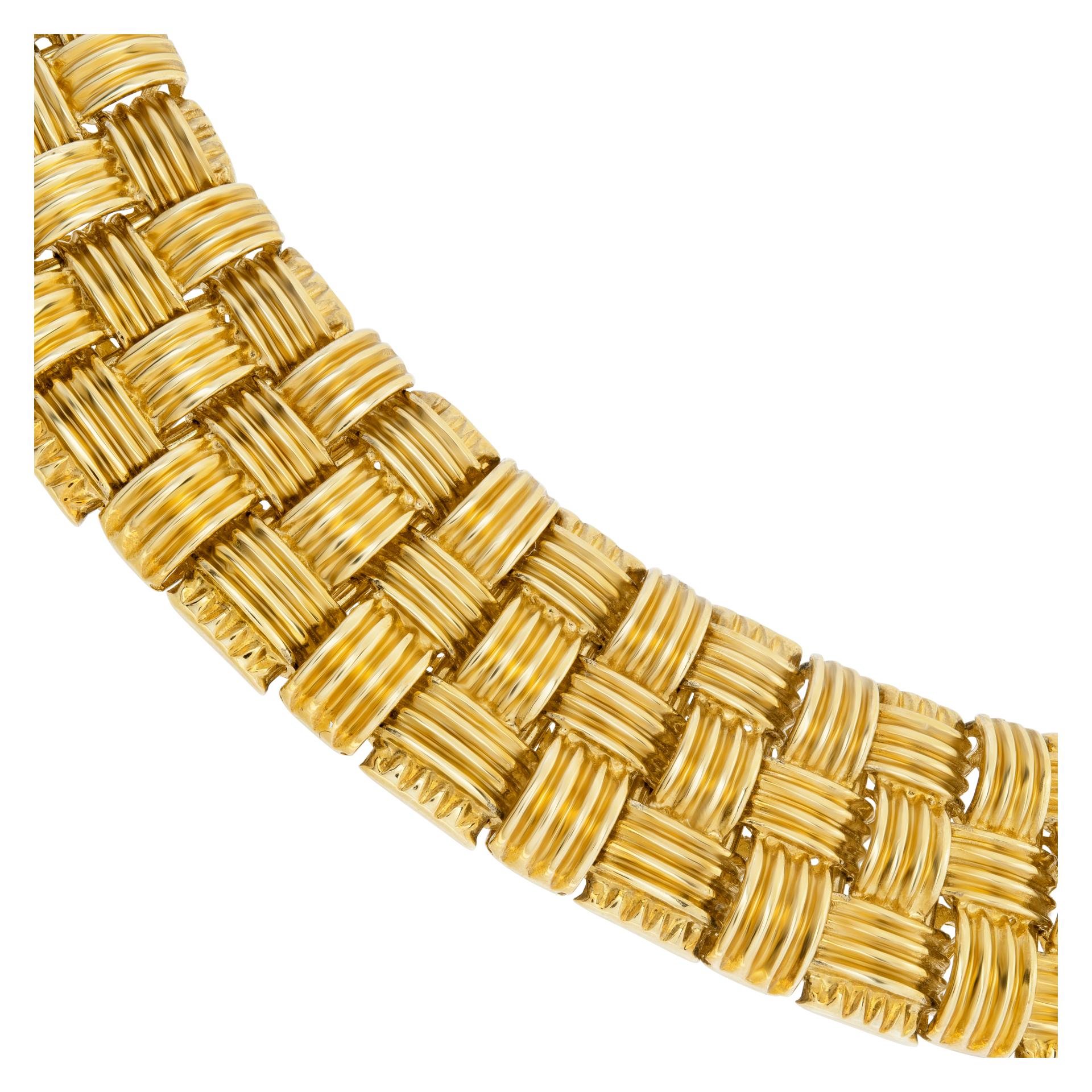 Roberto Coin, boucles d'oreilles et collier Appassionata en or jaune 18 carats Excellent état à Surfside, FL