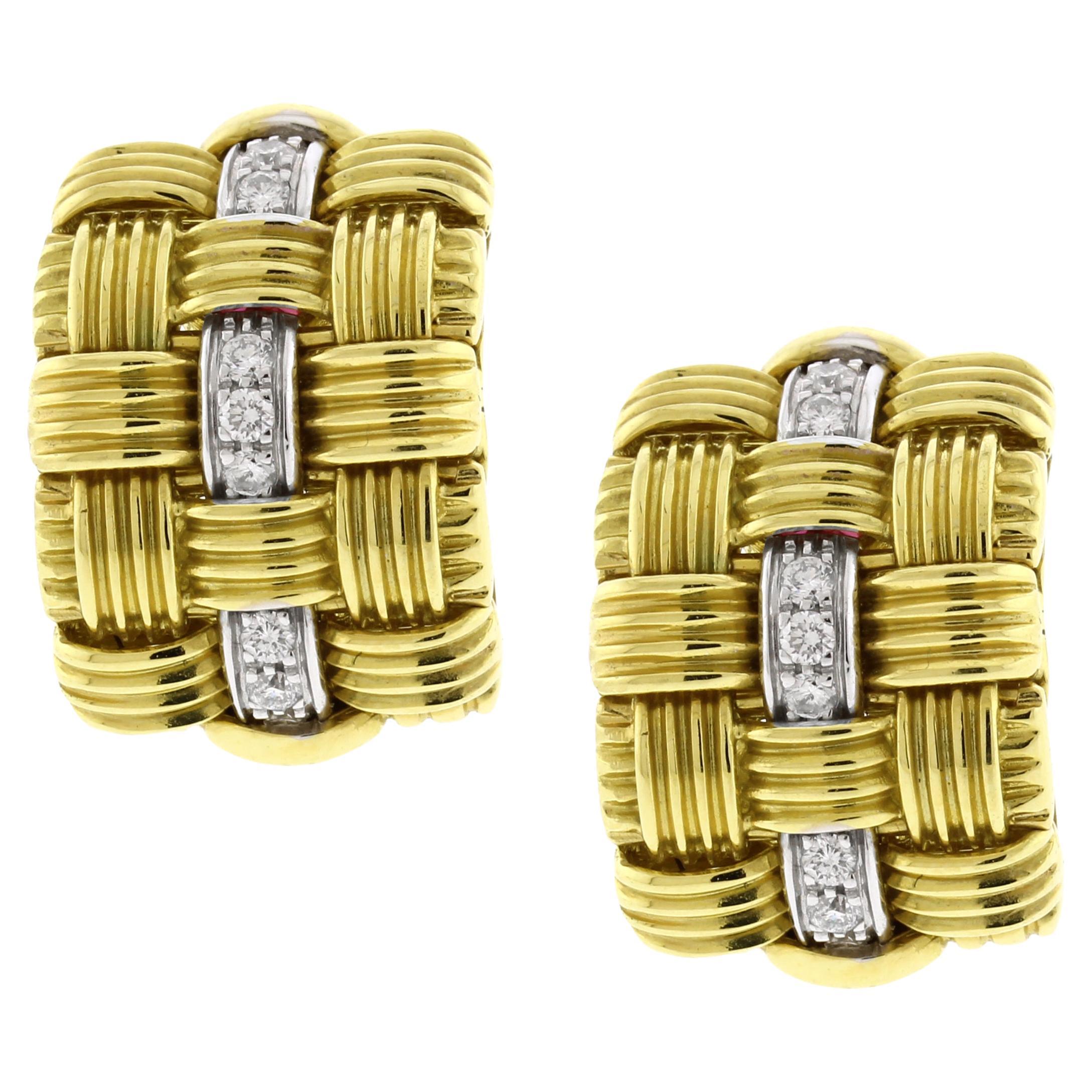 Roberto Coin Appassionata Earrings with Diamonds