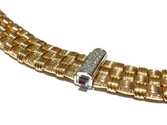 Roberto Coin Appassionata like Brilliant 3-Row Necklace with 0.22 Carat Diamonds