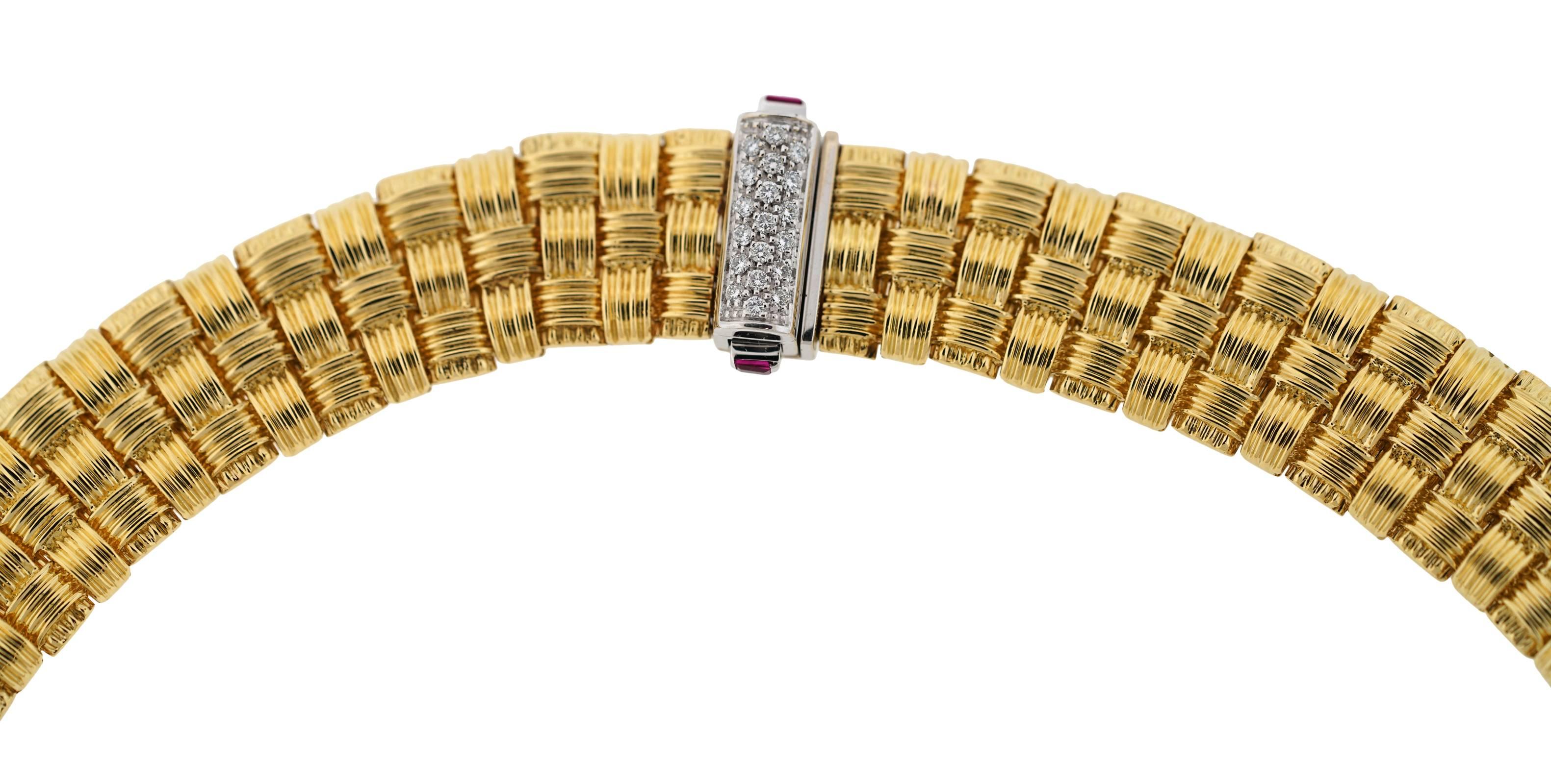 Roberto Coin Appassionata Halskette aus 18 Karat Gelbgold mit Diamanten im Zustand „Neu“ im Angebot in Chicago, IL