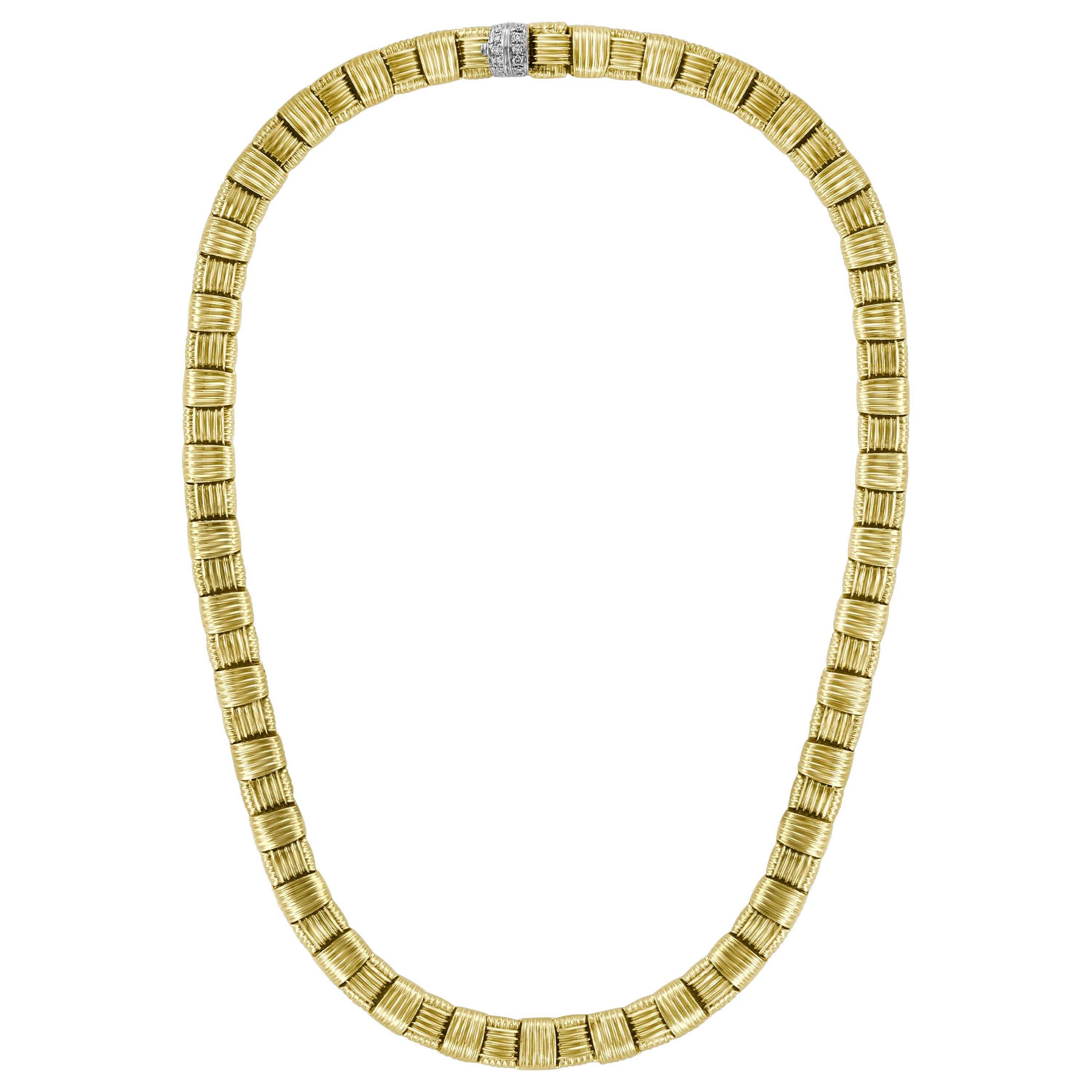Collar Roberto Coin Appassionata de Oro de 18 Kilates 70 Gramos y Diamantes