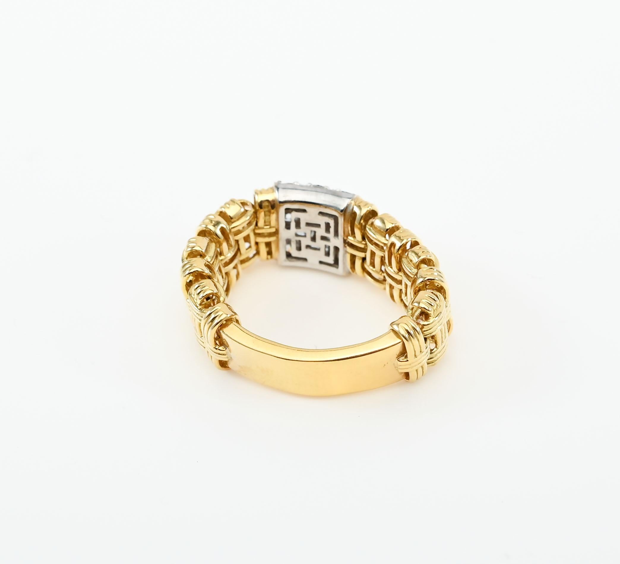 Brilliant Cut Roberto Coin Appassionata Ring with Diamonds For Sale