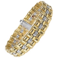 Roberto Coin Appassionata Three-row Diamond Bracelet in 18K Gold (1.18 CTW)