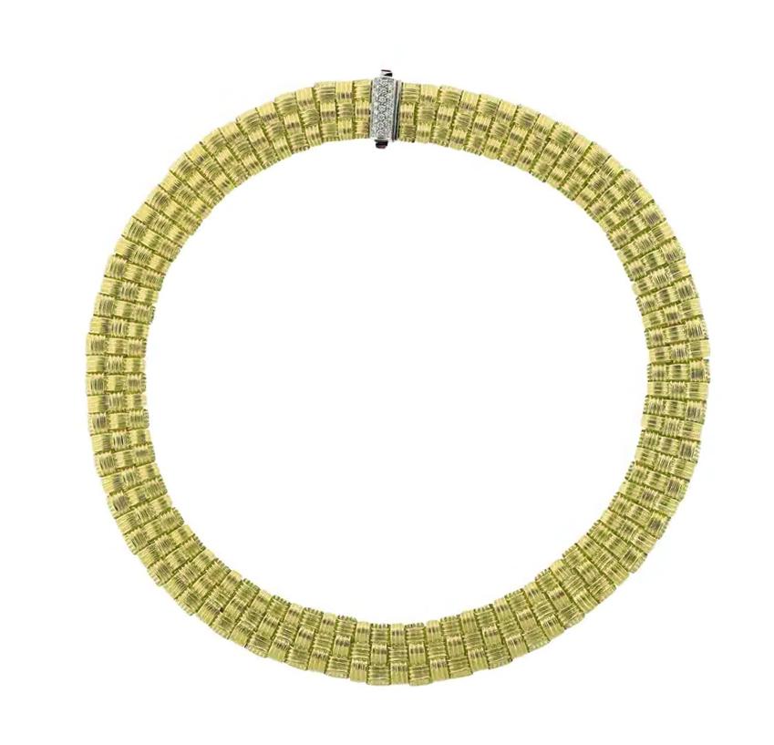 Brilliant Cut Roberto Coin Appassionata Three Row Necklace For Sale