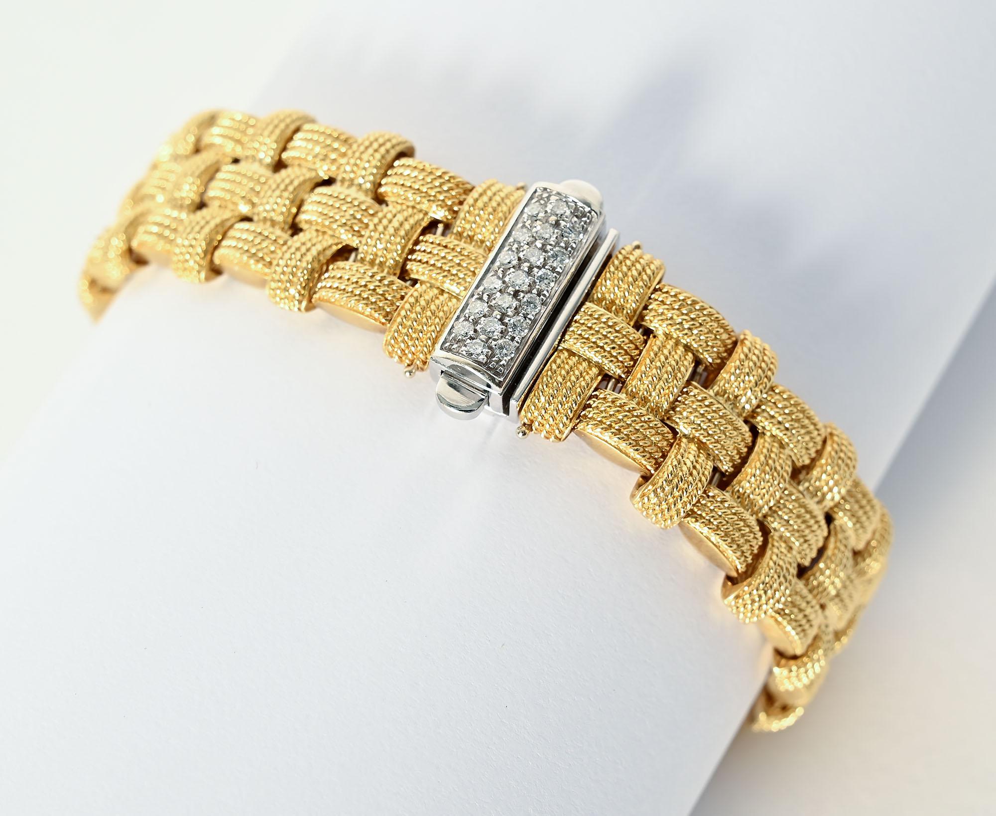 Roberto Coin Appassionata Dreireihiges Armband im Zustand „Hervorragend“ in Darnestown, MD