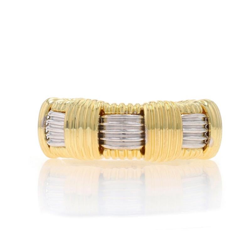 Women's Roberto Coin Appassionata Woven Band - Yellow Gold 18k Statement Ring Size 6 For Sale