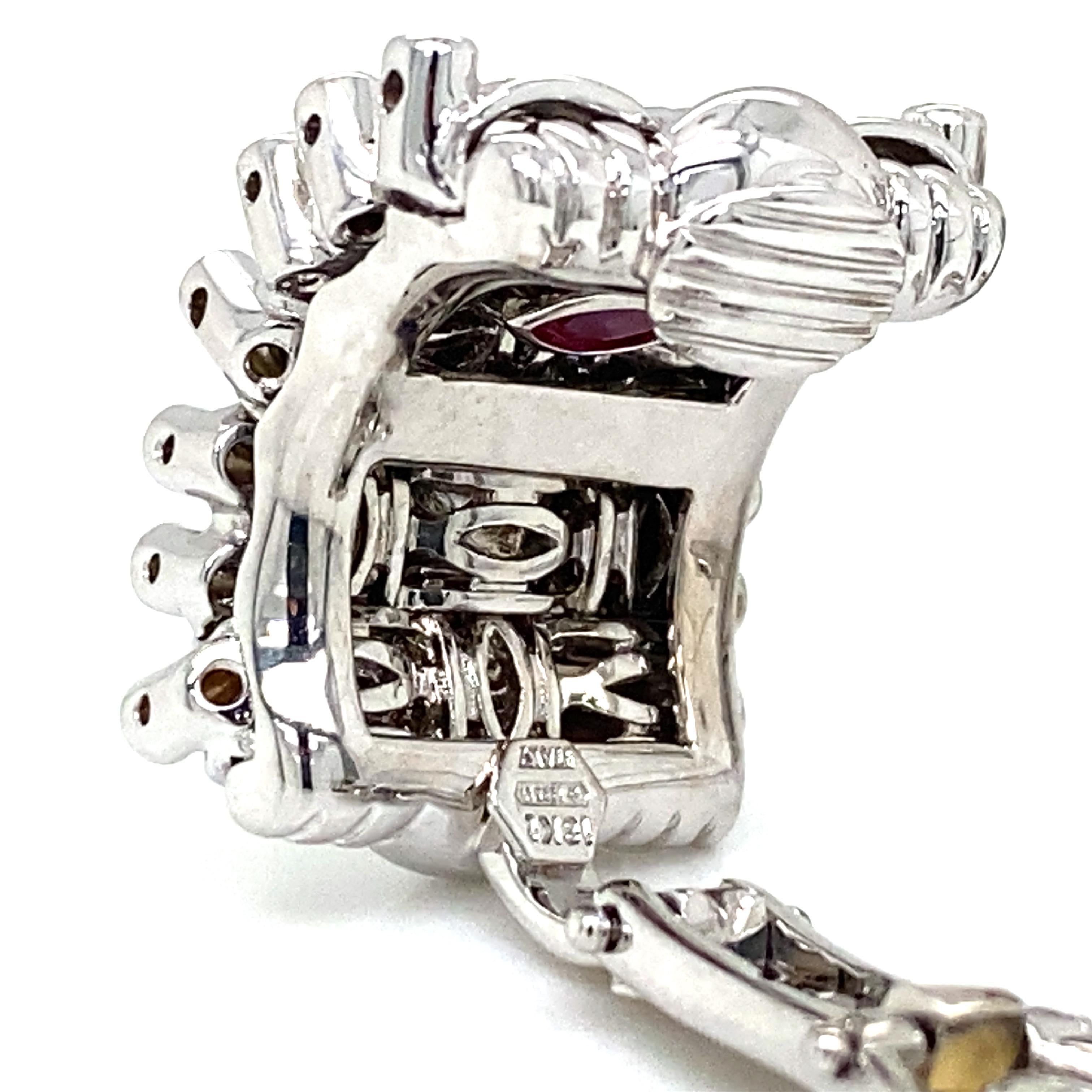 Donna Roberto Coin Orecchino con diamante intrecciato Appassionata in oro bianco 18 carati in vendita
