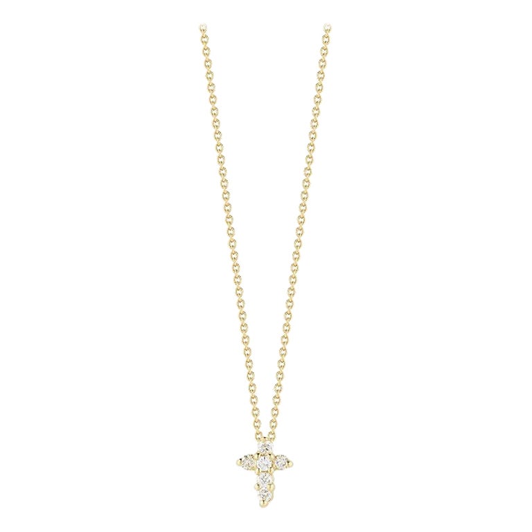 Roberto Münze Babykreuz-Anhänger mit Diamanten 001883AYCHX0