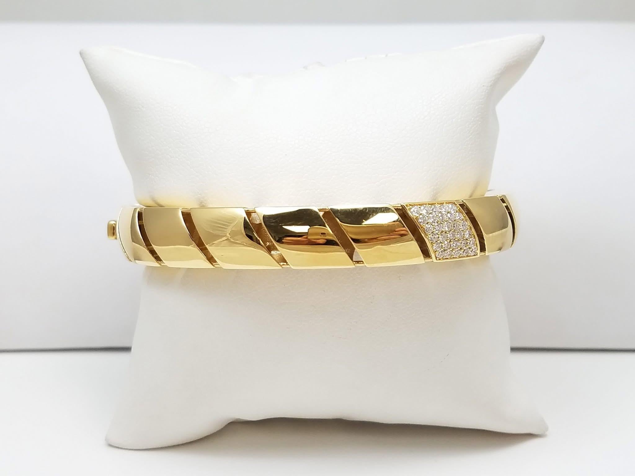 (Roberto Coin) Pulsera brazalete de diamantes en venta 4