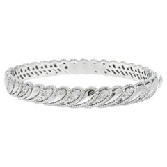 Roberto Coin Barocco Byzantine Diamond 18-Karat Hinged Bracelet In Stock
