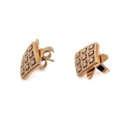 Roberto Coin Barocco Diamant-Ohrstecker aus 18 Karat Roségold, 0,30 Karat Gesamtgewicht